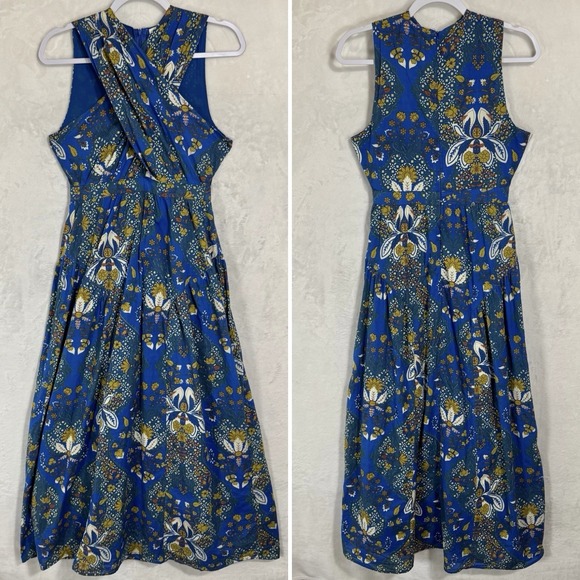 Anna Cate Boho Floral Print Maxi Dress Size XS Halter Feminine Festival Resort - Picture 6 of 16